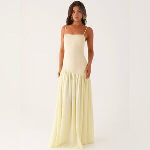 Elegant Yellow Maxi Dress